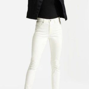 Everlane High-Rise Skinny Jeans Bone Sz 27 Ankle
